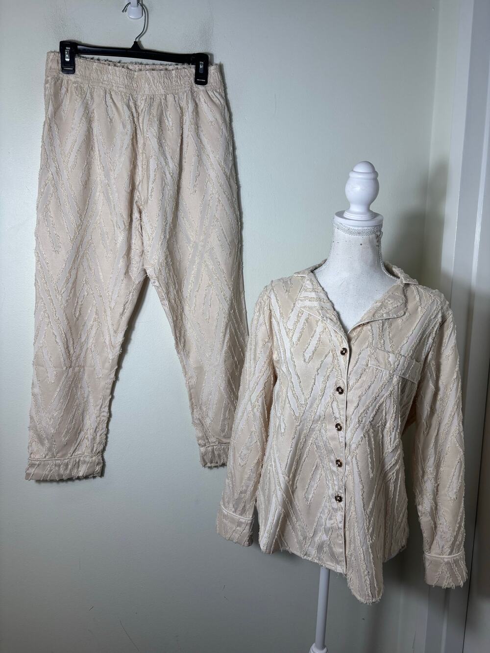 Buru Golden Beige Pants Set Sz S